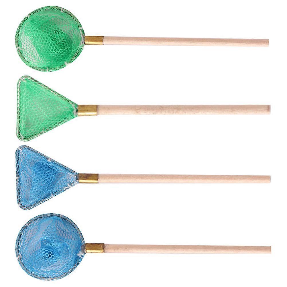 Miniature Fishing Net for Decoration 4Pcs Miniature Pond Scene Accessory
