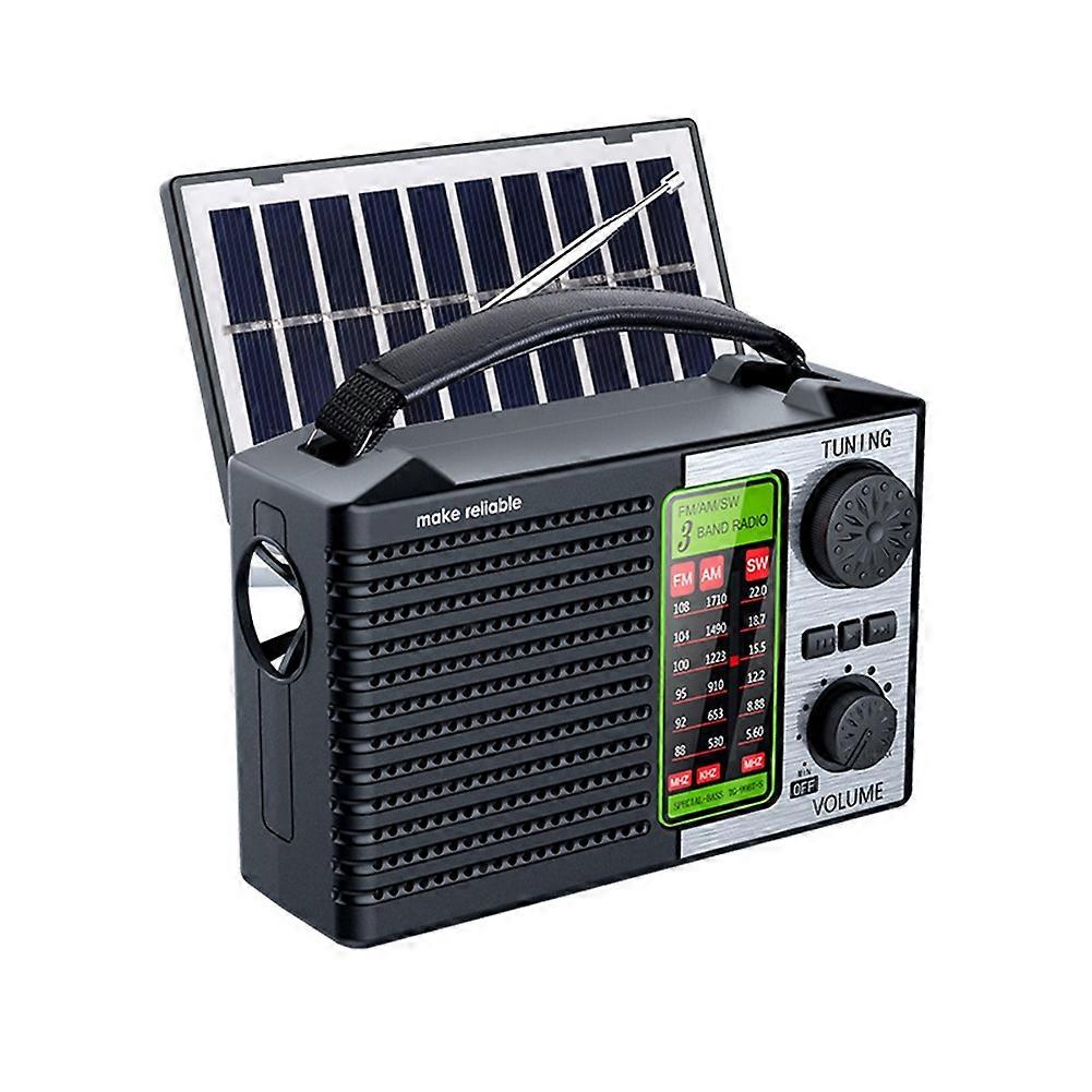 Portable AM FM SW Radio with Flashlight & BT Speaker Emergency Radio for Outdoor Camping and Emergency