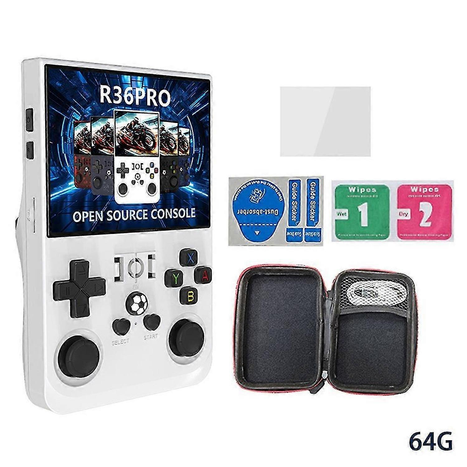R36PRO Handheld Game Console 3.5 Inch 64G Built-in 15000+Games Portable Retro Video Game Players Present for Adult