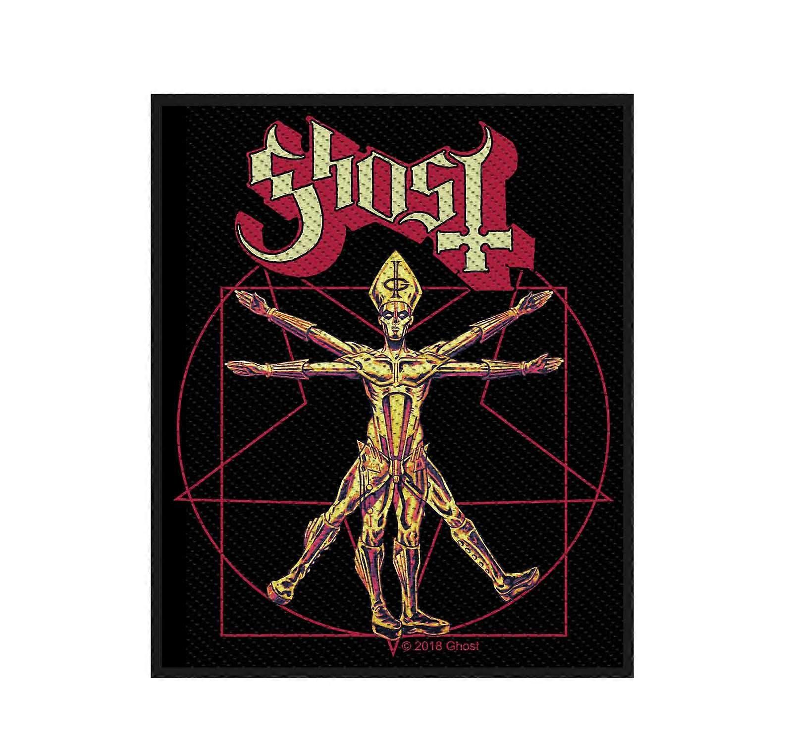 Ghost Patch The Vitruvian Ghost Band Logo new Official 10cm x 7.5cm woven sew on