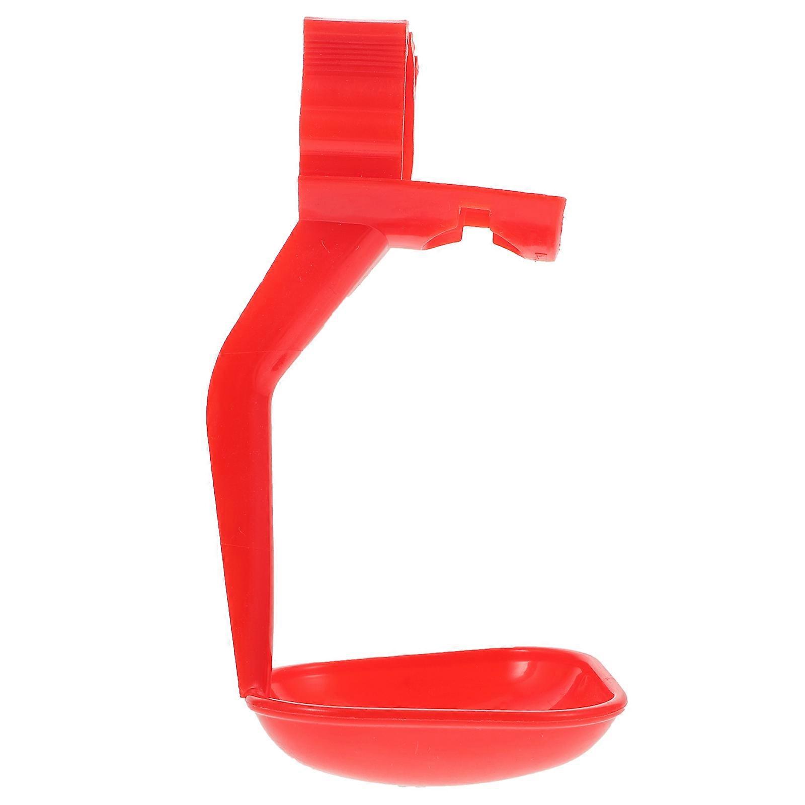 Water Feeding Water Cups For Chickens 10Pcs Ground Placement Poultry Drinking Bowl Red Suitable For Poultry Breeding 13X7CM