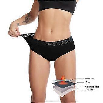 2pcs Period Underwear Organic Cotton, Menstrual Underwear 4 Leak-proof Layers, Hygienic Washable Period Underwear for Women Girls