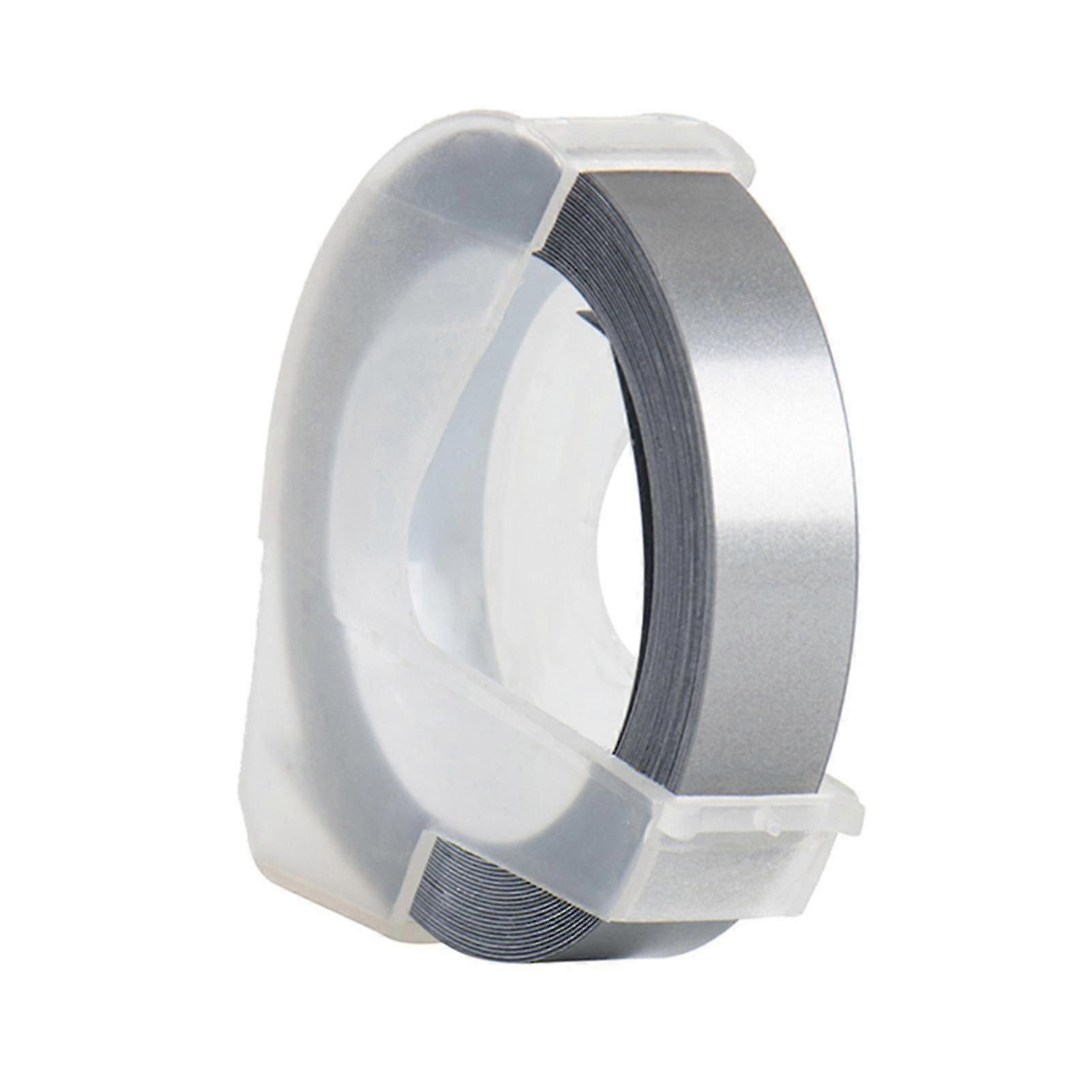 מילוי קלטת תווית מפלסטיק תלת-ממדי להטבעה עבור מכונת תוויות DYMO 12965 1610 עם 3/8 אינץ' * 9.8 רגל, 1