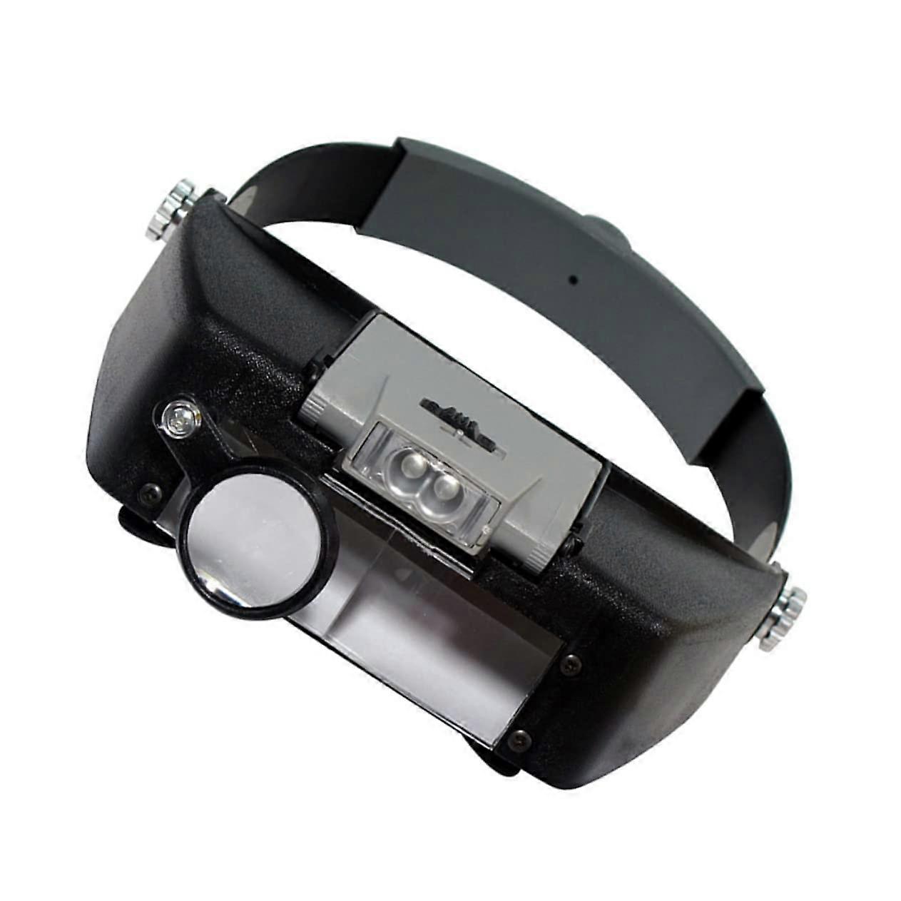 Helmet Magnifier Led Magnifying Glass For Boys And Girls Reading Loupe Adjustable Lightweight Portable Clock
