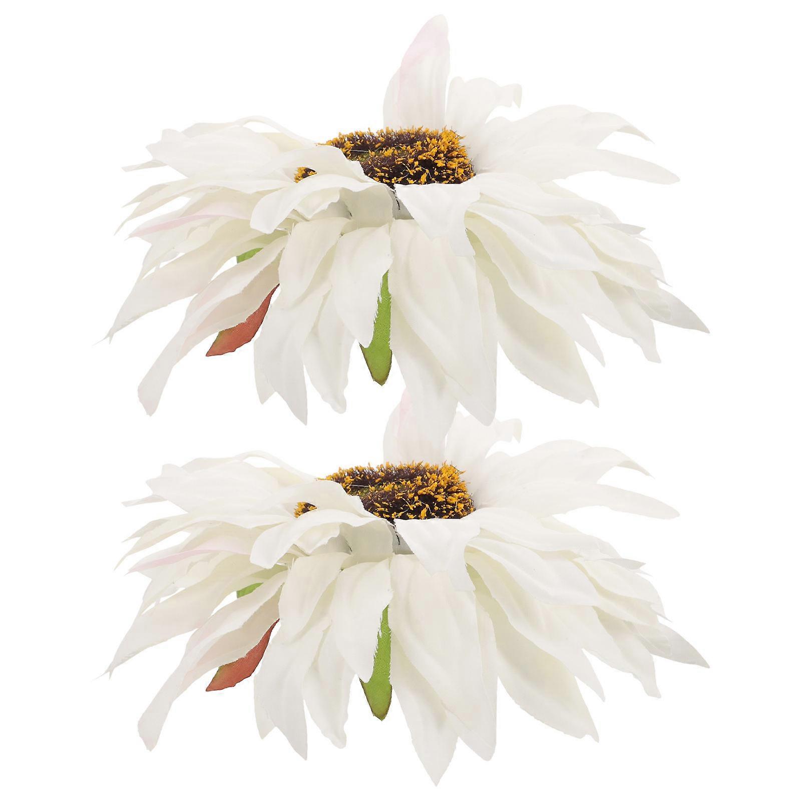 8 Pcs Curtain Decorations Sunflower Clips For Draperies And Tapestries Strong Clamping Force Classic Rustic Style White Color