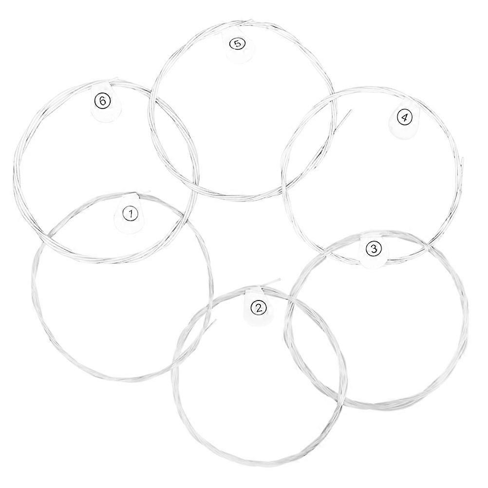 Guitar String Wooden Guitar String for Replacement 30Pcs Silver Plated Copper