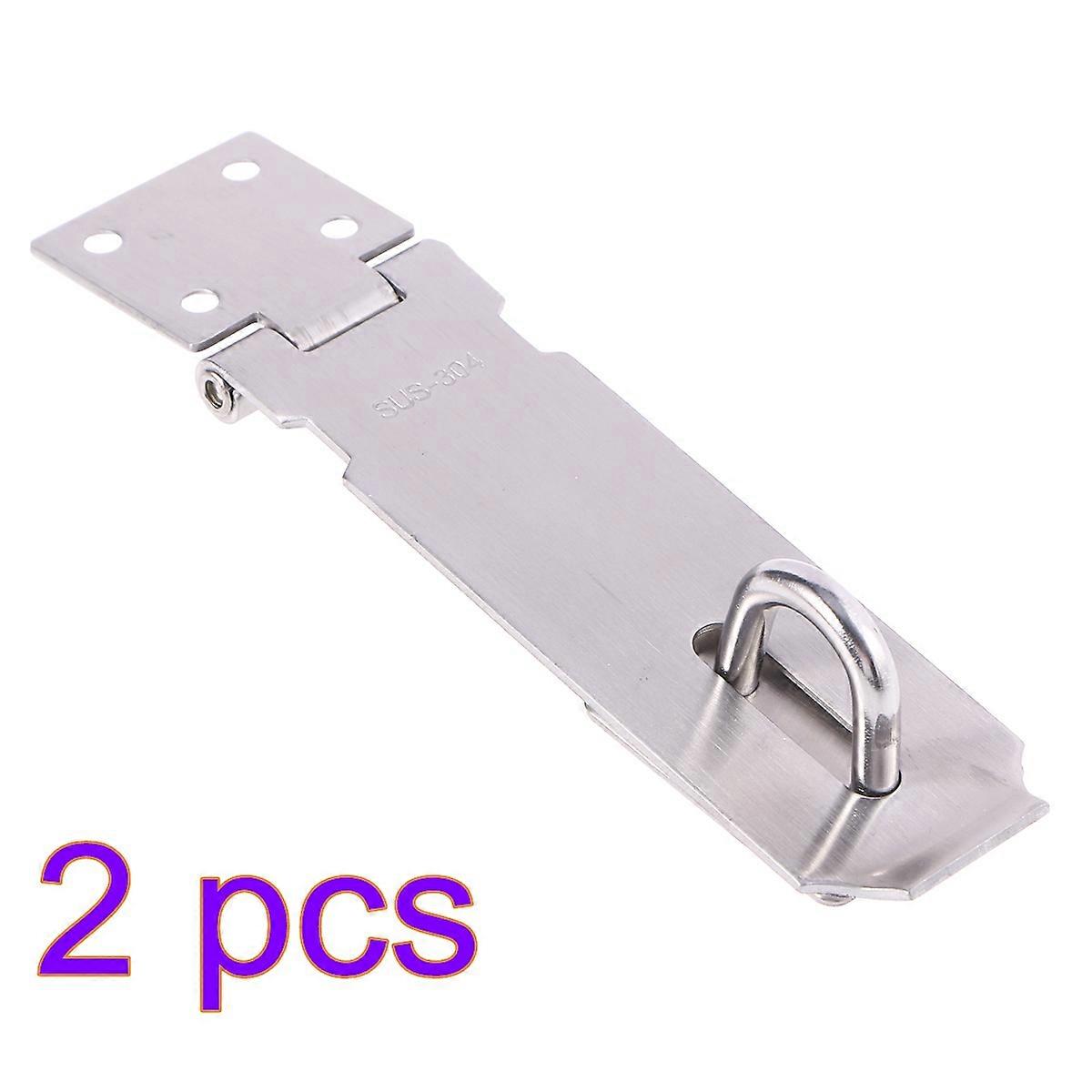 Padlock Hasp Door Clasp Metal Lock for Gate and Cabinet 2Pcs