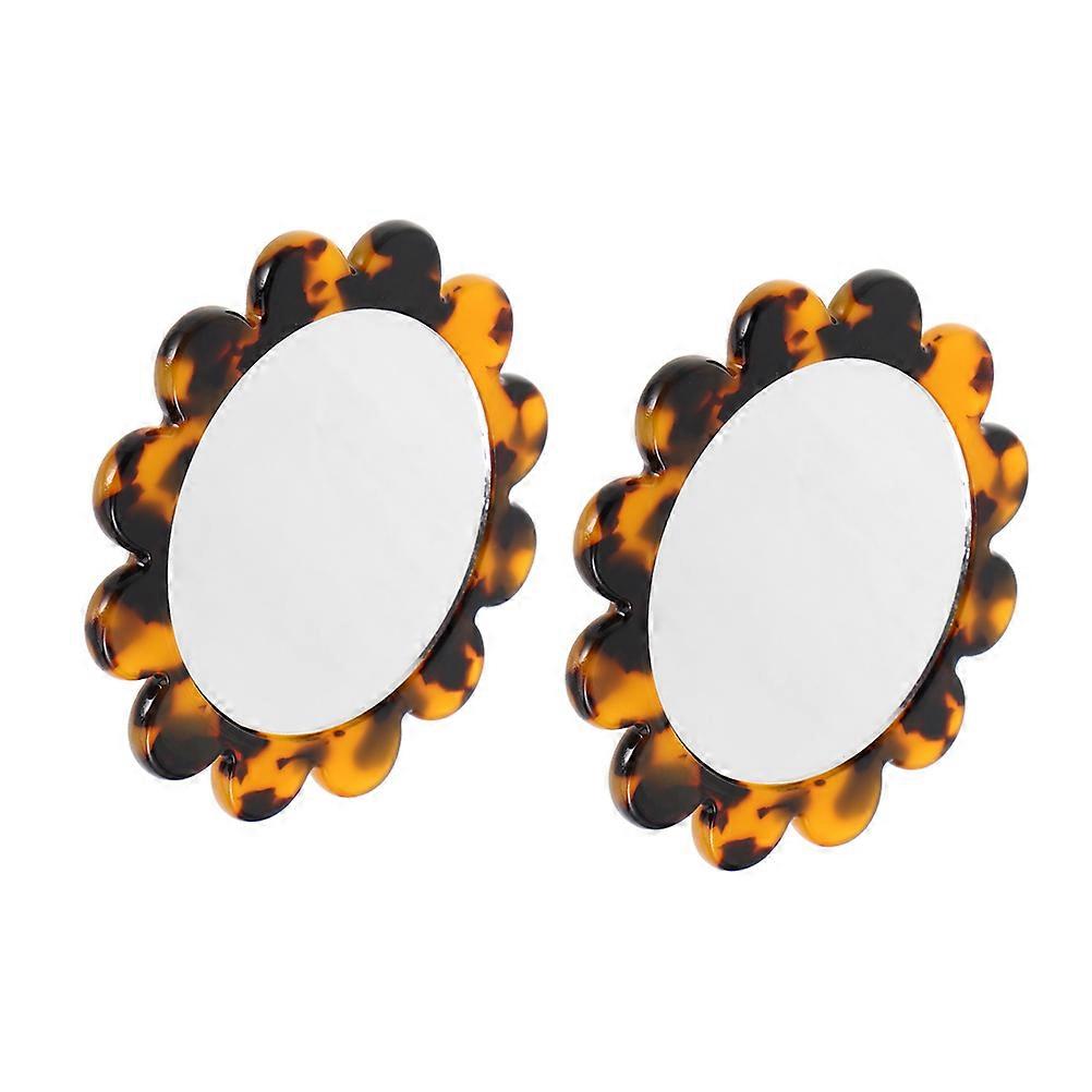 Portable Retro Mirror Small Makeup Mirror for Home Use 4Pcs Handheld Design