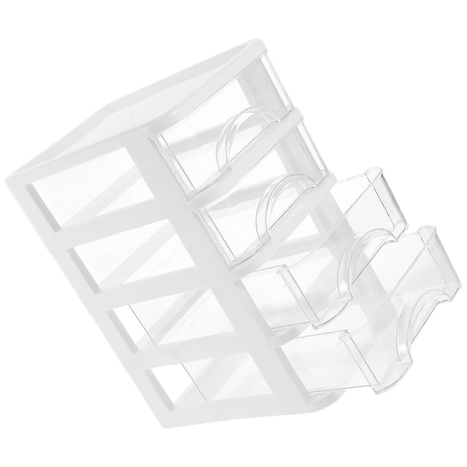 Sundries Organization Set of 3Pcs Plastic Office Storage Box White Color Ideal for Home Organization and Decoration