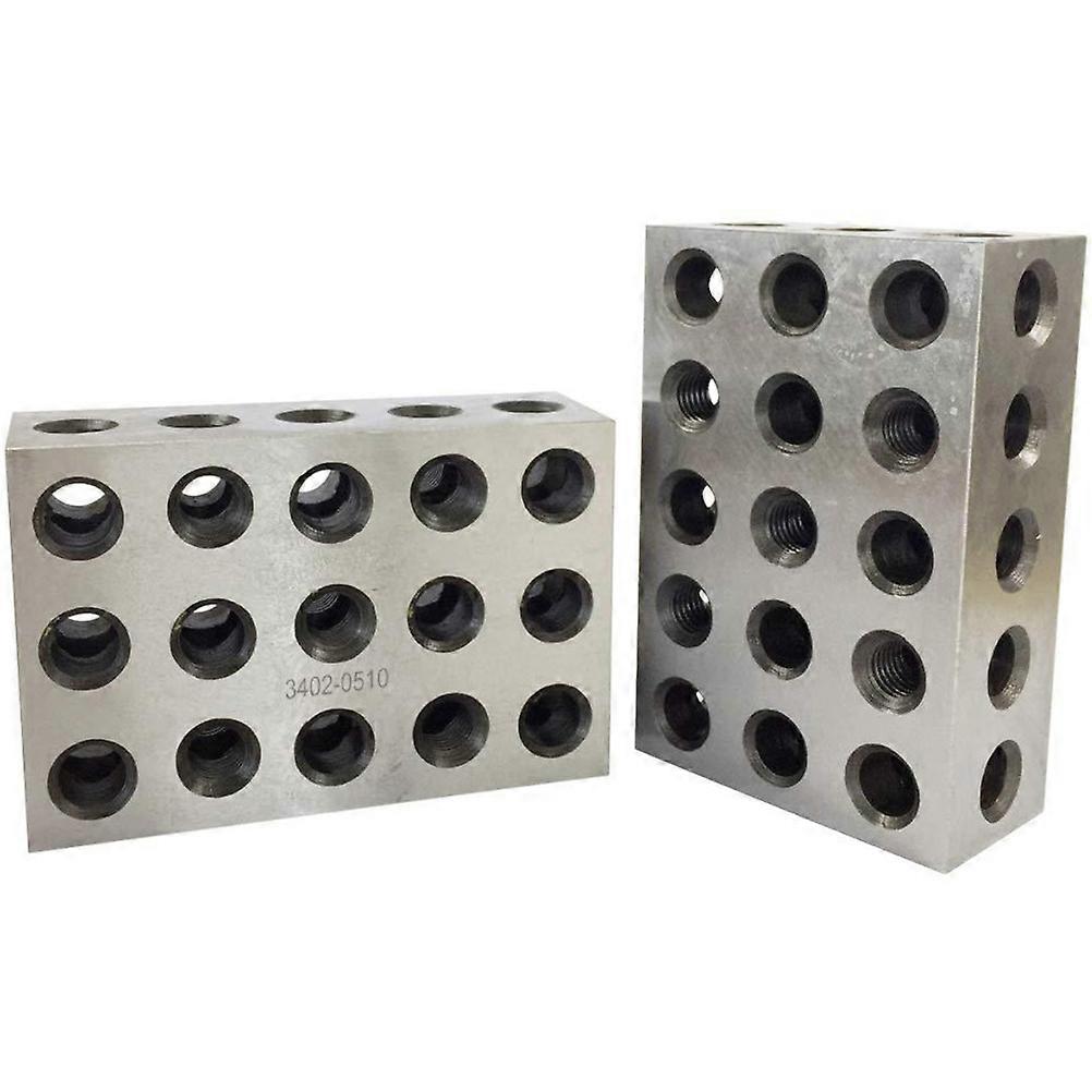 Milling Drilling Machining Precision Block 2Pcs Steel 123 Block For Metalworkers And Woodworkers 3X2X1Inches Designed For Accurate Measurement