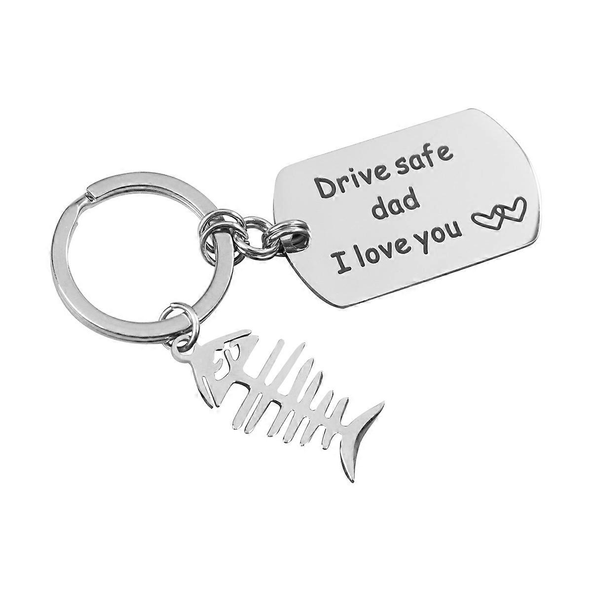 Key Rings Ornaments Drive Letter Printing Key Holder for Keys 2Pcs