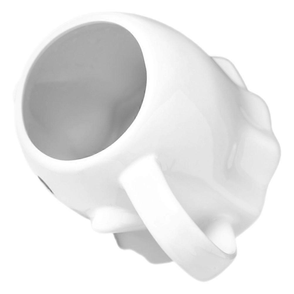 3Pcs Ceramic Water Mug In Ghost Style Ideal For Home And Office Use White Color Drinking Gift