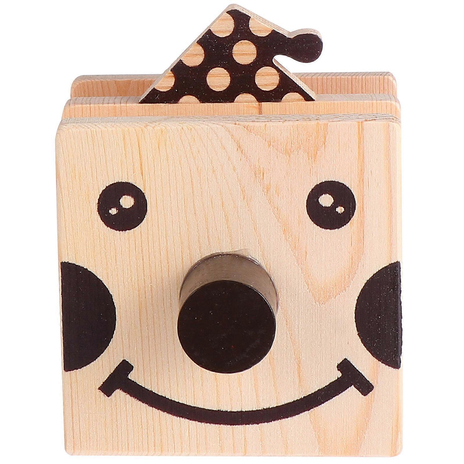 Creative Gesture Sunglasses Holder Wooden Clown Eyeglass Holder Bedside Use Assorted Color Glasses Storage 1Set