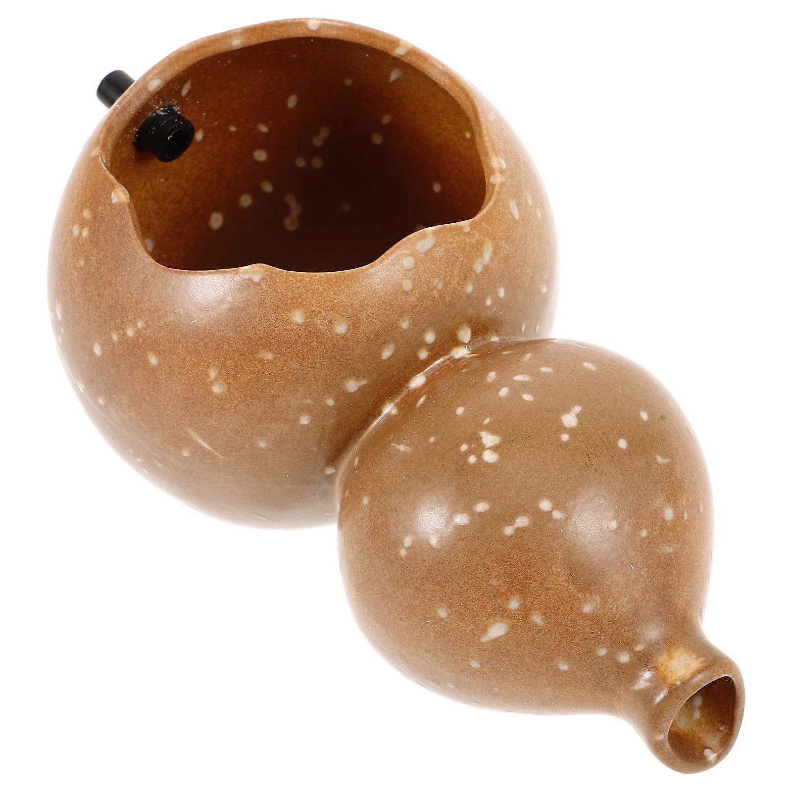 Khaki Gourd Ceramic Filter Fountain for Home Use