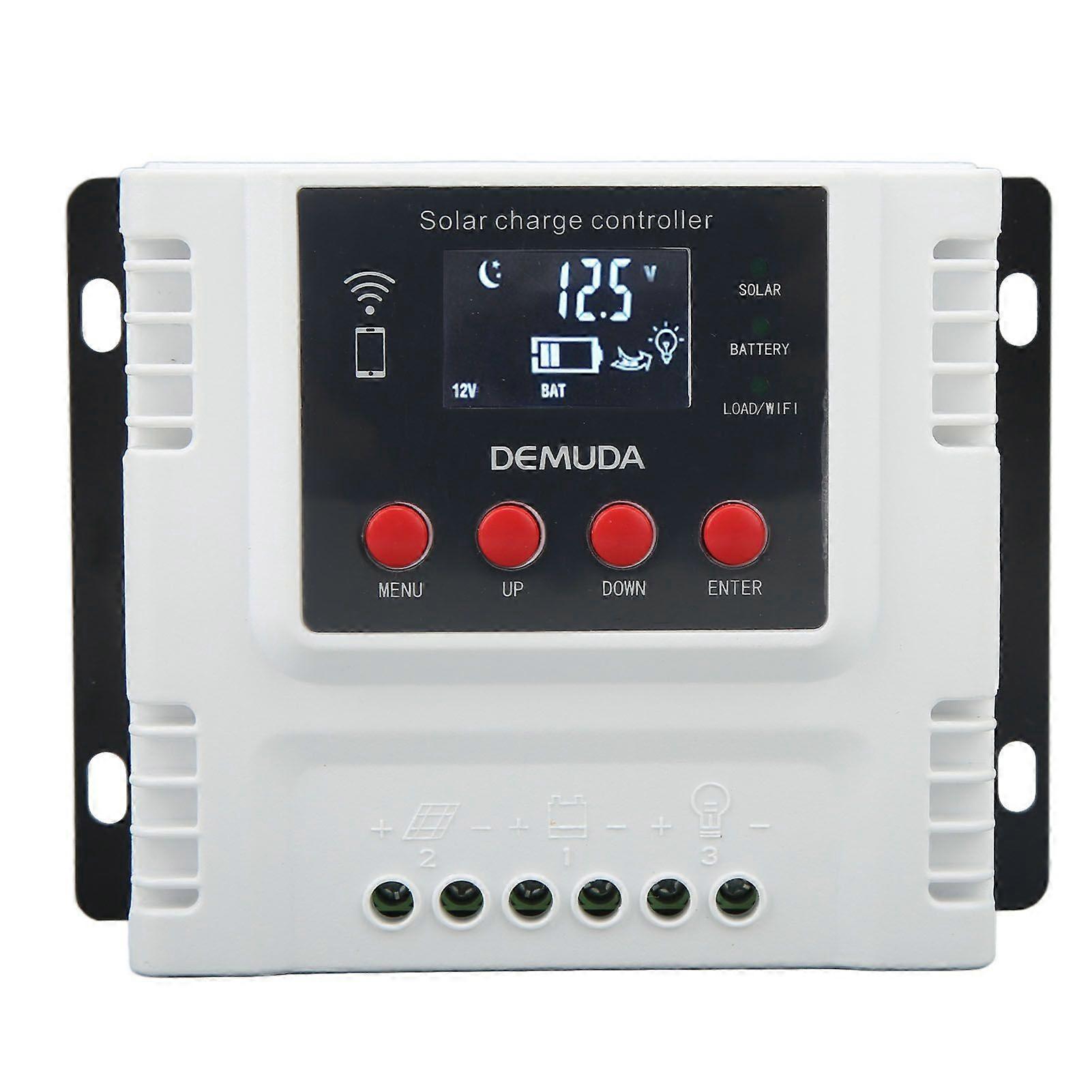 12V 24V 48V Solar Charge Controller Overcharge Protection Solar Panel Battery Regulator with LCD Display 50A