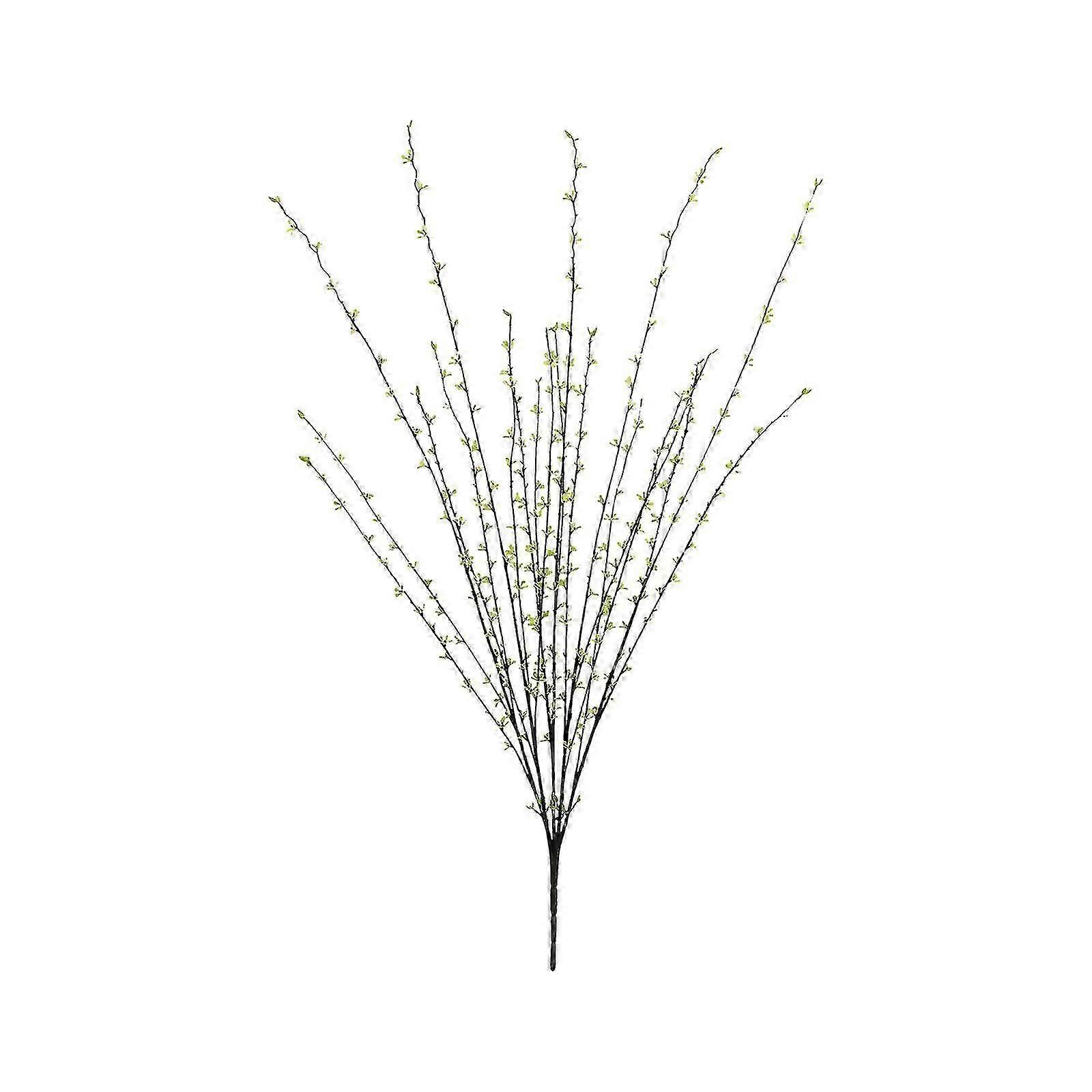 Artificial Willow Branch 88cm, Realistic Pe Leaf Stems With Iron Wire, Ideal For Christmas Diy Decoration And Photography Prop
