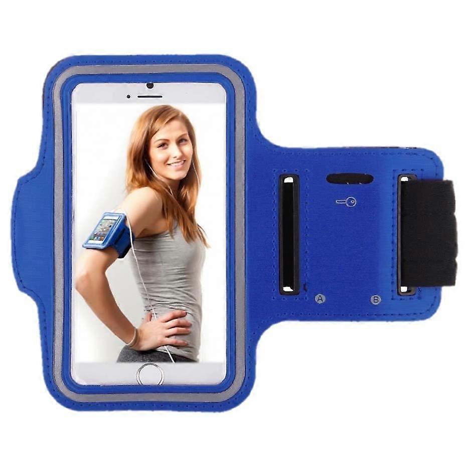 Breathable Sports Armband for Samsung Galaxy S21 Ultra, Running Accessory, Dark Blue, Adjustable Fit, Lightweight Design