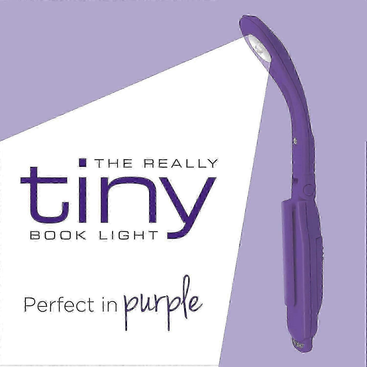 Really Tiny Book Light Compact Reading Lights for Books in Bed A Great Book Lamp with Batteries Included Petal Purple 1pcs