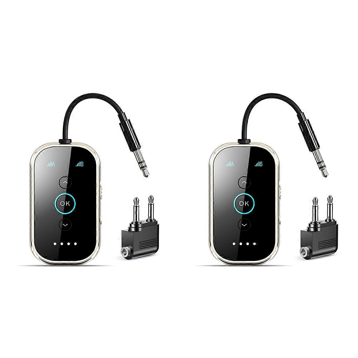 2X Bluetooth 5.4 Transmitter Receiver,Dual Link for Headphones /HD Audio,Wireless Transmitter for Ai