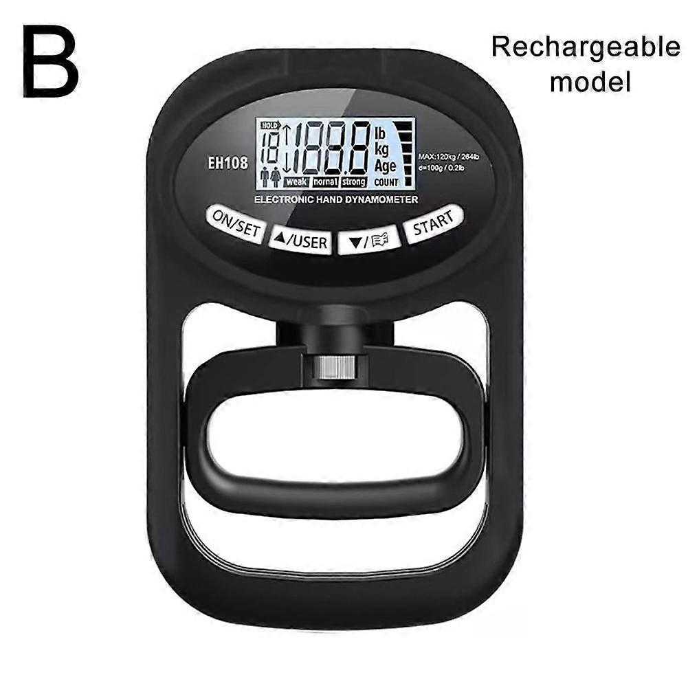Digital Hand Dynamometer Grip Strength Trainer with LCD Display Adjustable for Sports and Home Fitness