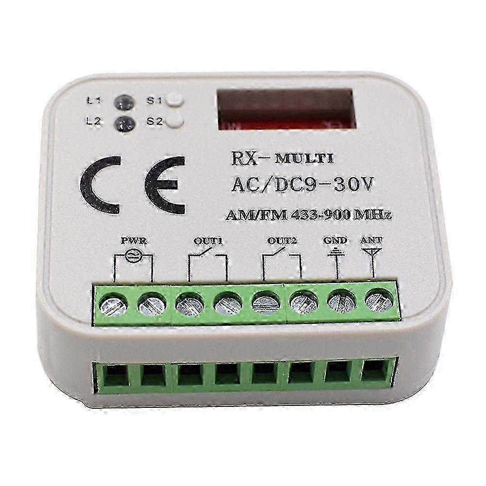 2-Channel Garage Door Remote Control Receiver for 433/868 MHz Transmitter