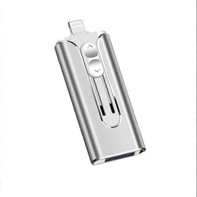 Mobile phone U disk 3.0 mobile phone Android computer multi-function USB real capacity 32G (silver gray)