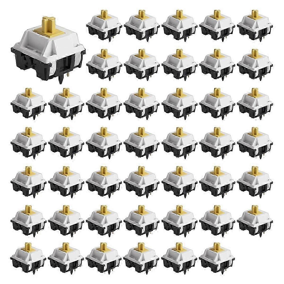 Penguin Switch 5 Pin 50gf Tactile Silent Switch for MX Mechanical Keyboards Ideal for Typing, 45pcs