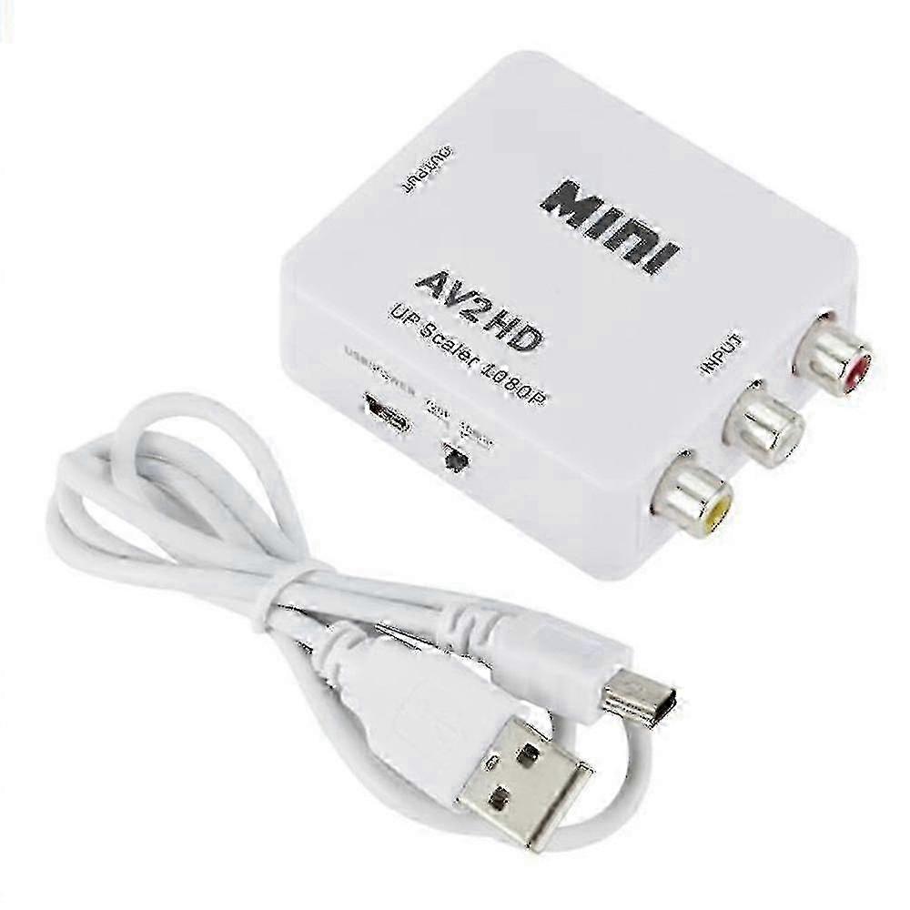 Optimized AV to HDMI Converter with Audio Compatibility for AV to HDMI Connection
