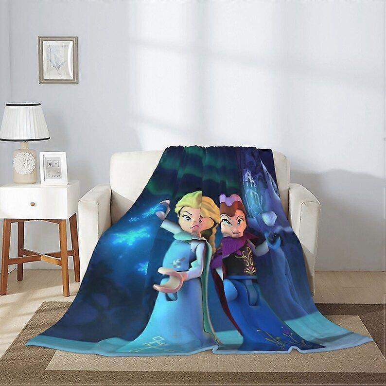 Disney Frozen Northern Lights Custom Name Soft Flannel Blanket Throw All Seasons Sofa Warm Blankets For Baby Blanket Nap Comfortable Bedding