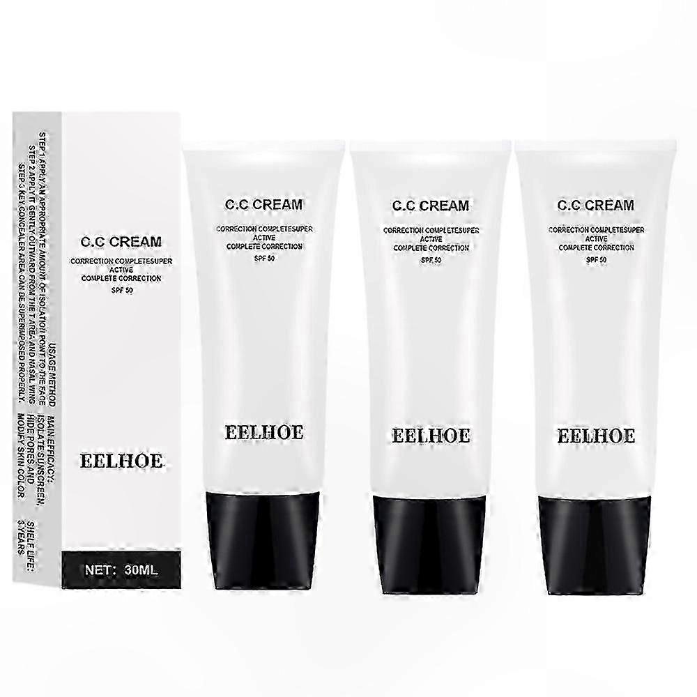 3-Piece Color Correcting Cream SPF50 Skin Tone Adjusting Makeup Set