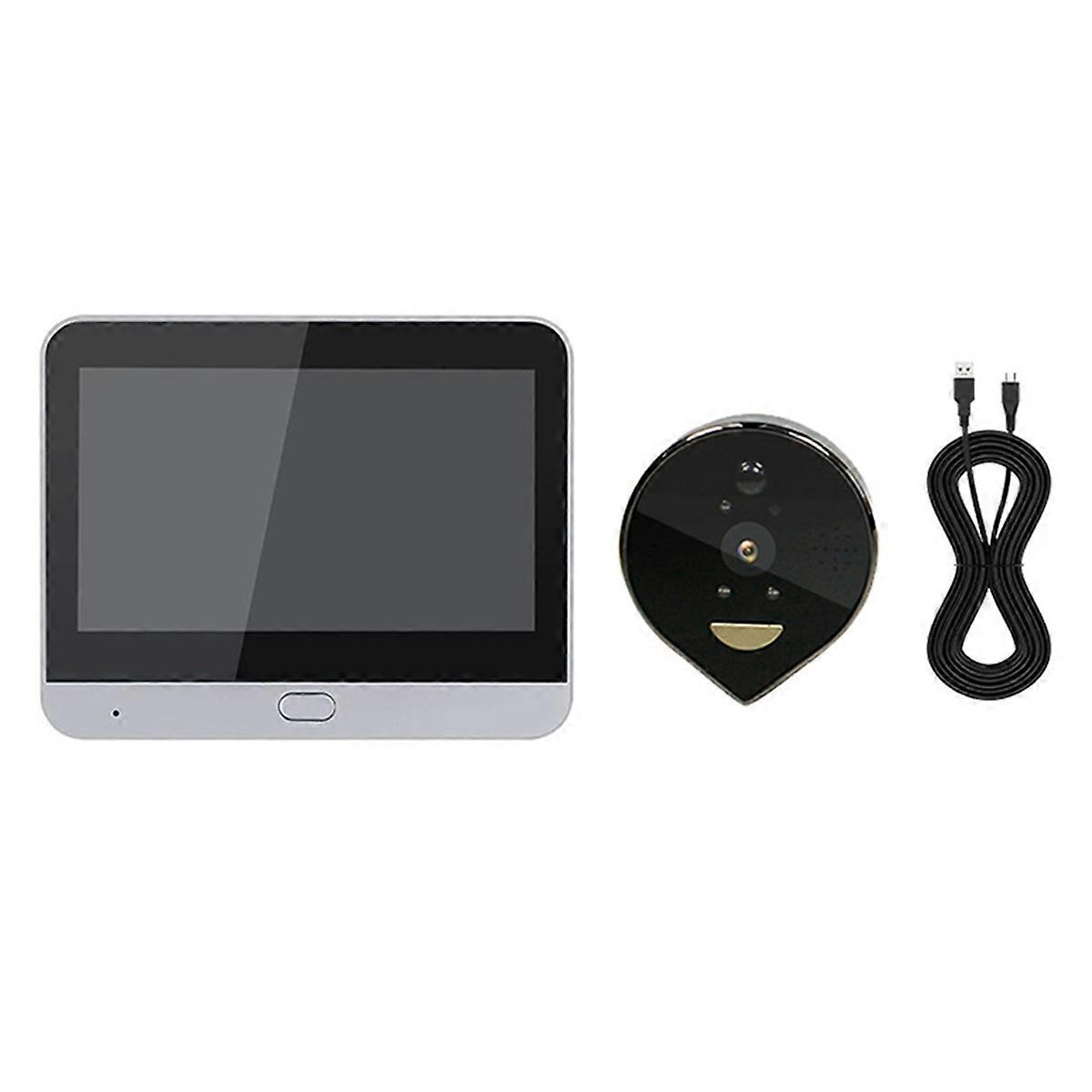 Tuya Wifi Smart Doorbell Monitoring Camera Electronic Observer,Night Vision Digital Door Monitoring