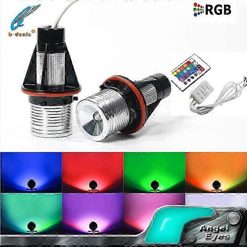 Led Marker Angel Eye Bulb 5W Rgb With Infrared Remote Control Suitable For Bmw E39 E60-Good