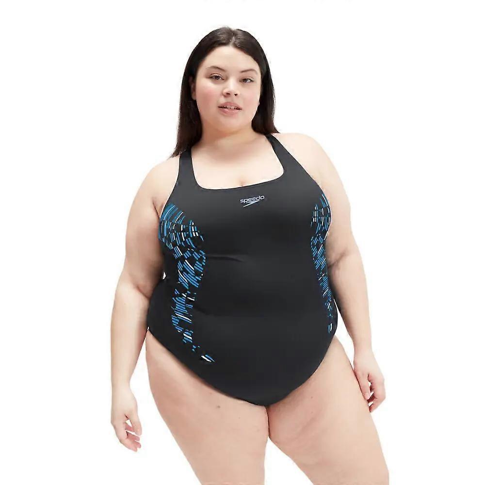 Speedo Placement Medalist Swimsuit - Navy/Blue