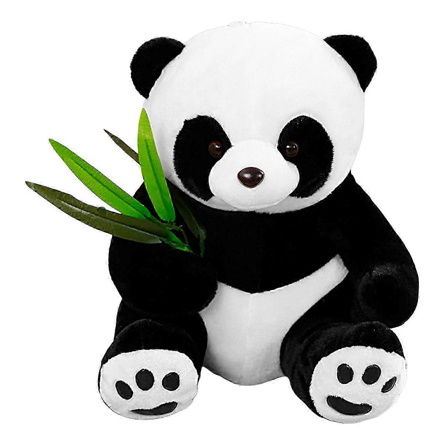 Panda Plush Doll Contrast Color Realistic Fully Filled Bamboo Leaf Soft Touch Exquisite Chubby Sofa
