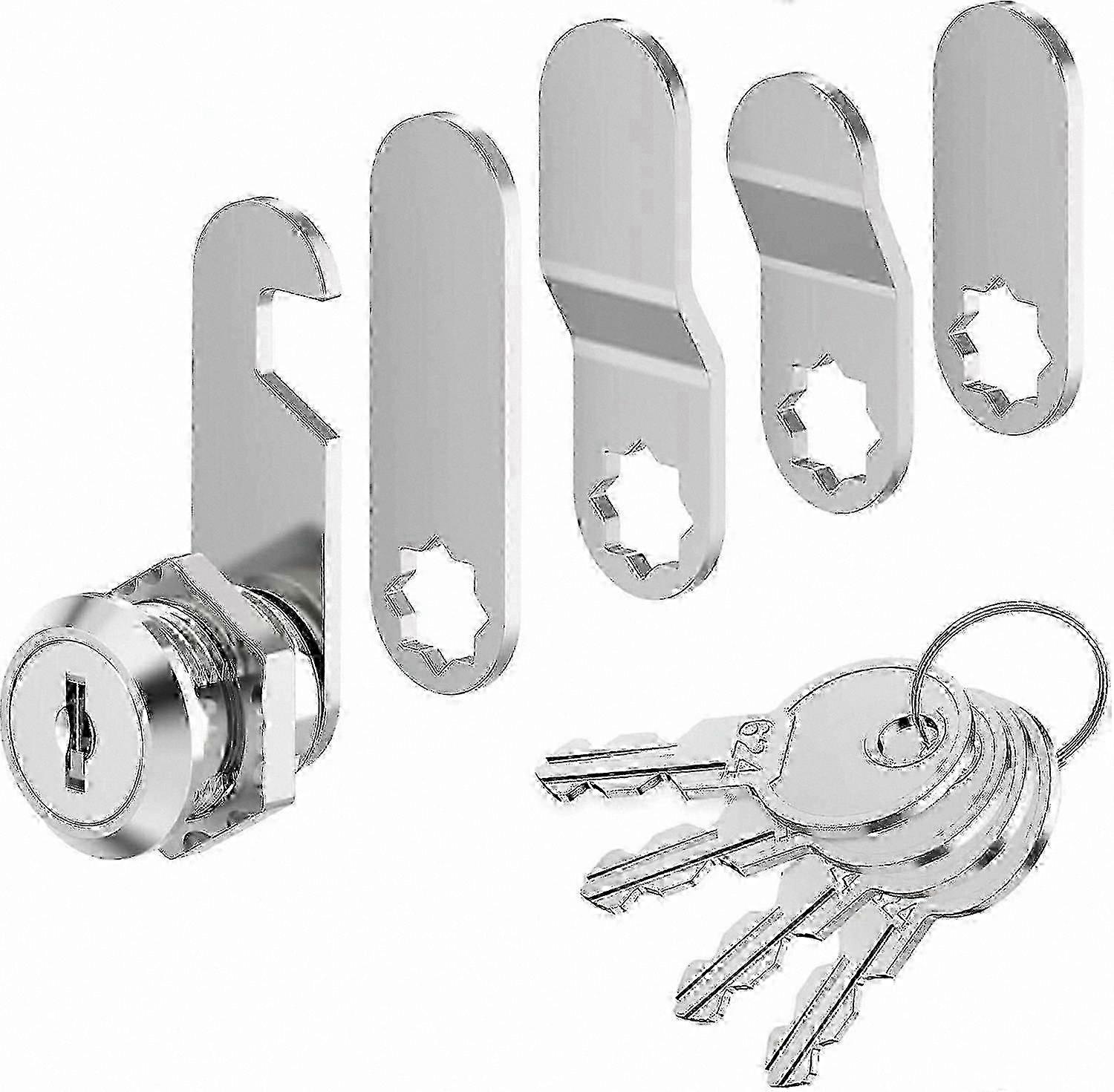 4 Keys Mailbox Lock, Includes 5 Various Locking Plates, 16mm Lever Lock for Mailboxes and Cabinet Doors SZRH