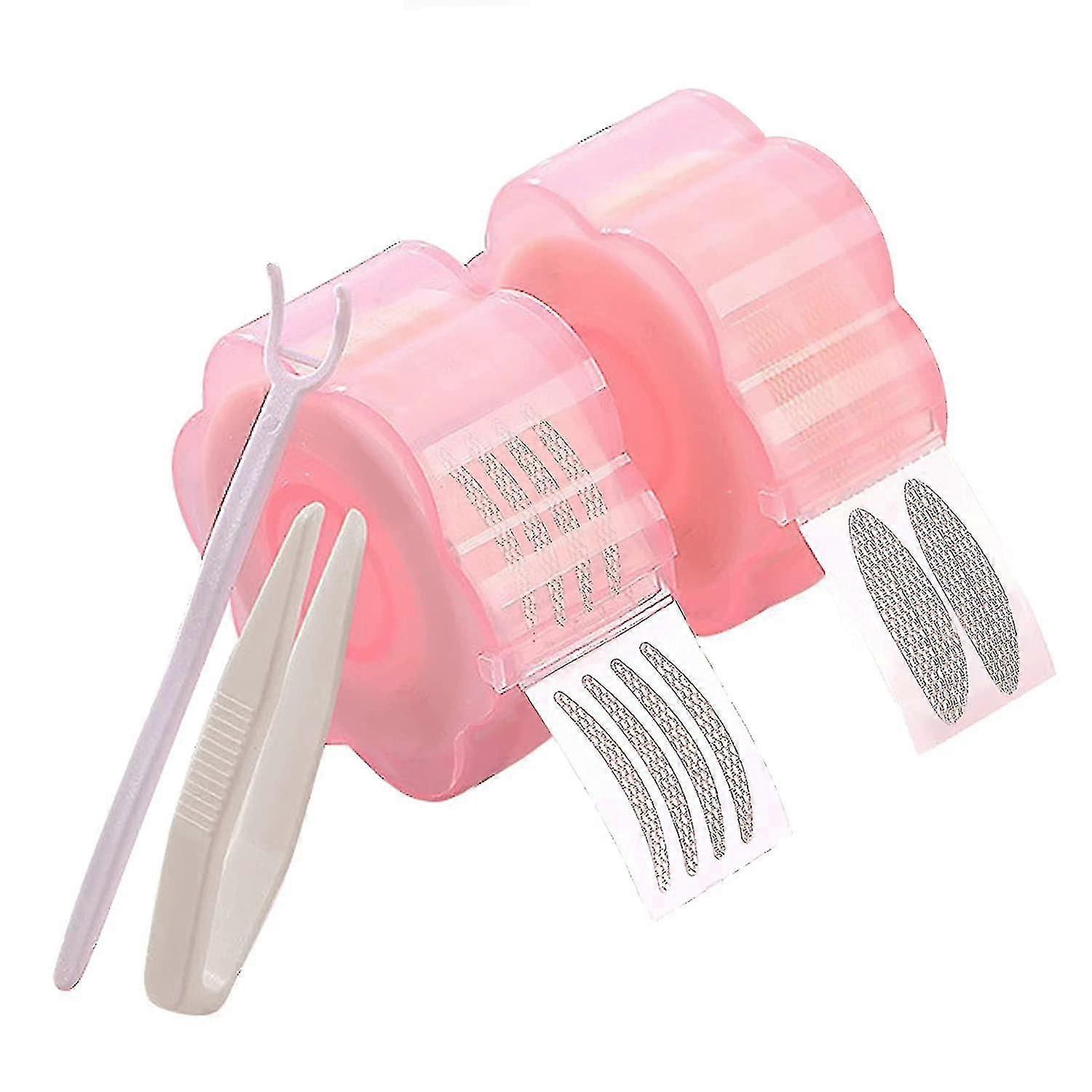 Packung Augenlidstreifen, Augenlidaufkleber, Wasserfeste Hautfarbe, Slip On Tapes, Augenlidstreifen, Unsichtbar Mit Gabelstben, Pinzette (geweitet + H