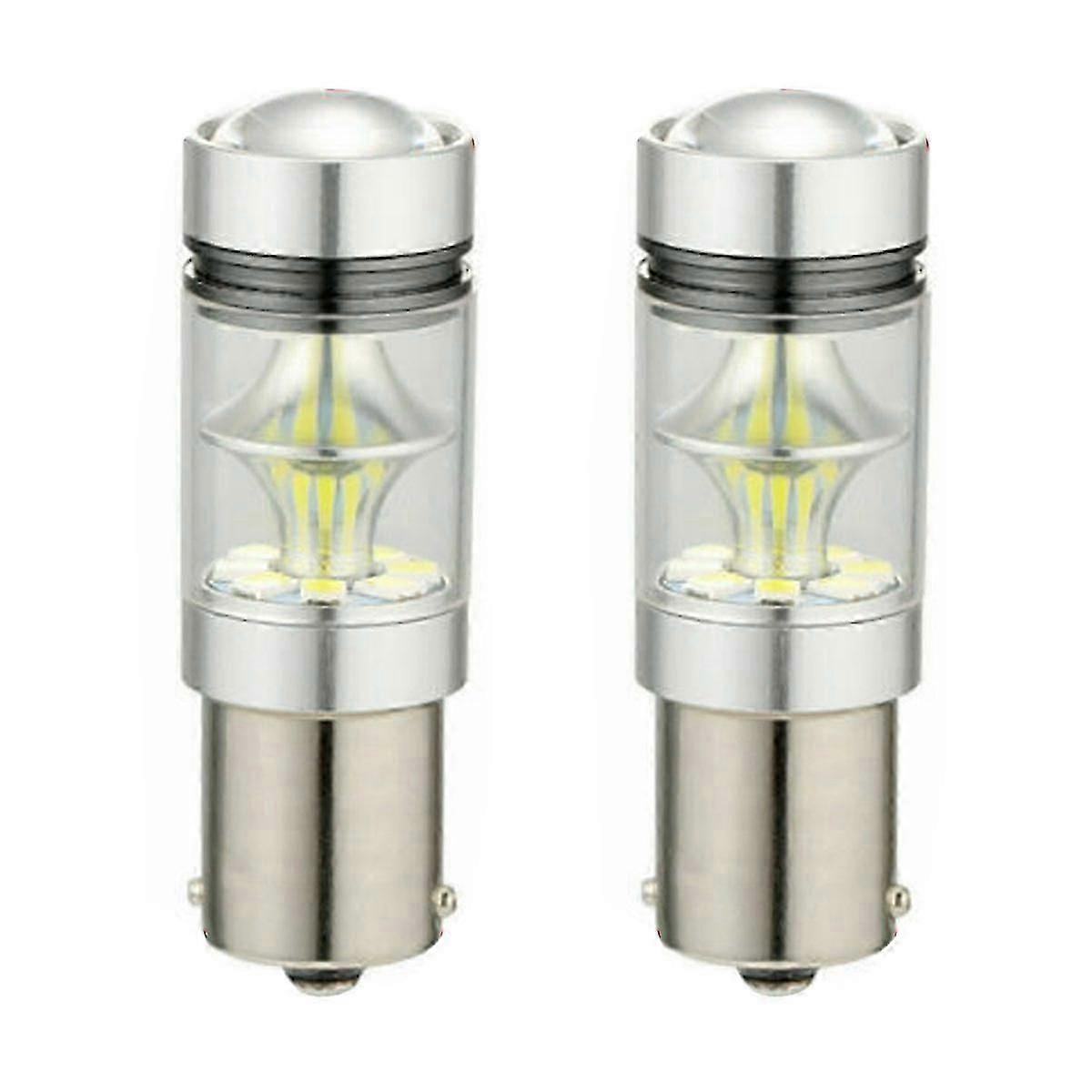 2 1156 BA15S P 21W LED Blinker Brake Light Reverse Light White Xenon Canbus 6000K