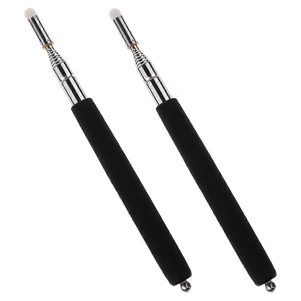Black Stainless Steel Pointer for Teaching Use Telescopic 2Pcs Extendable