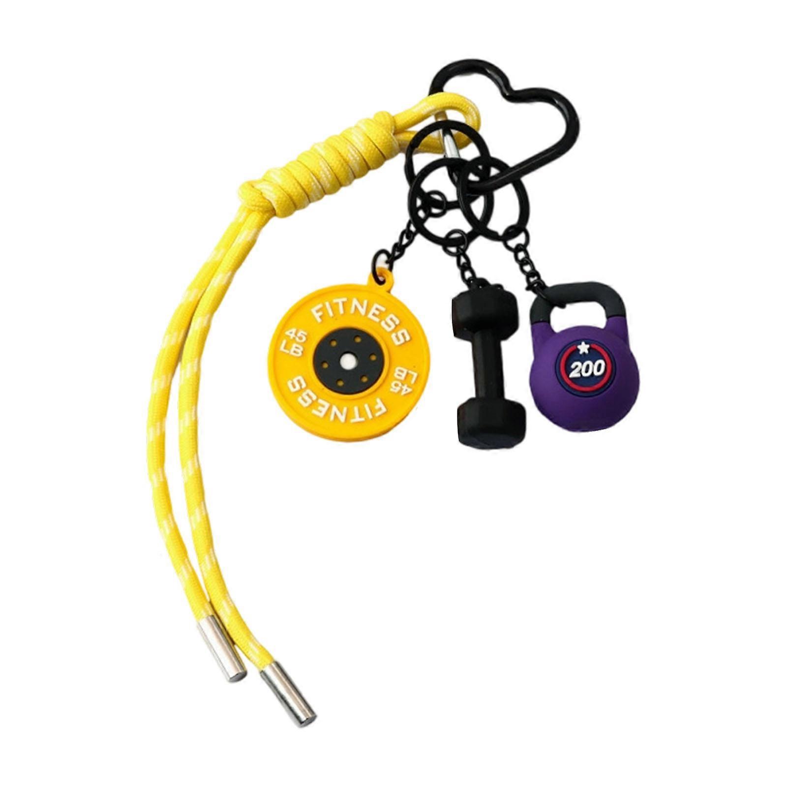 Fitness Inspires Key Ring Handmade Braided Cord Keyring Lightweight Designs Pendant For Backpacks And Daily Use Multicolor