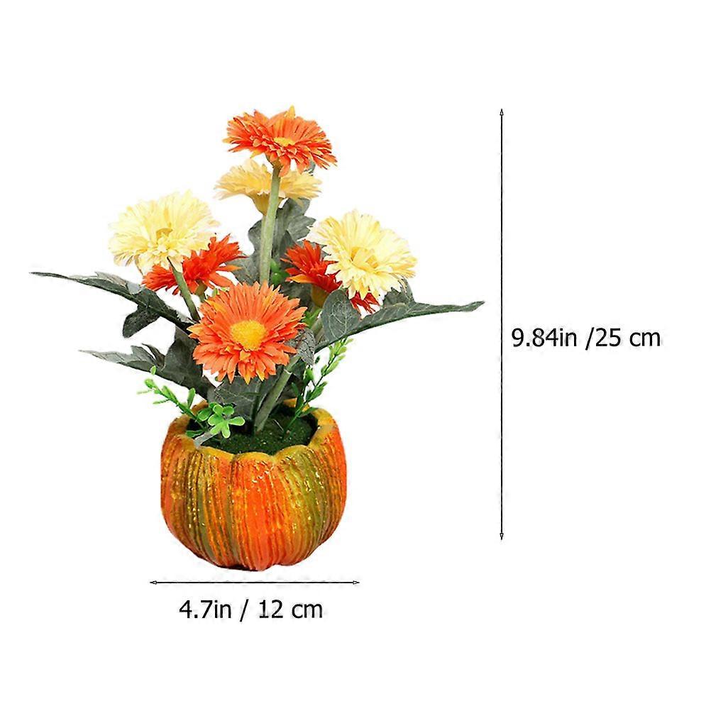 Artificial Bonsai Decorative Bonsai for Home Use 1Pcs Orange Plastic