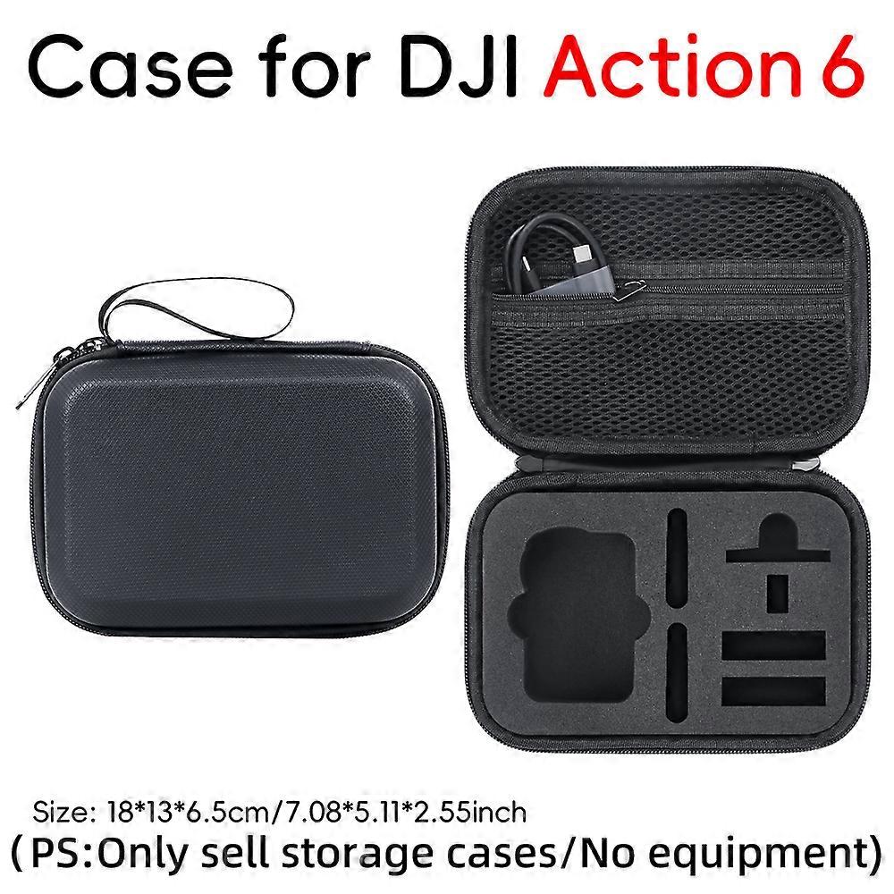 For DJI Action 6 Camera PU+EVA Shockproof Protective Portable Storage Bag