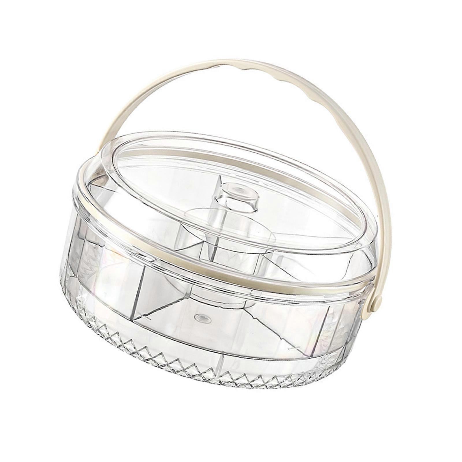 Airtights Kitchen Storage Box Compartments Nonslip Handle Fruit Container For Fruits Nut Picnics Accessory Multicolor