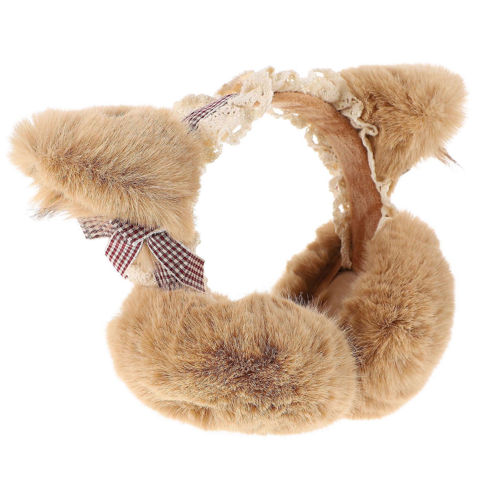 Polyester Earmuff Warm Ear Warmer for Protection Use 1Pcs Khaki