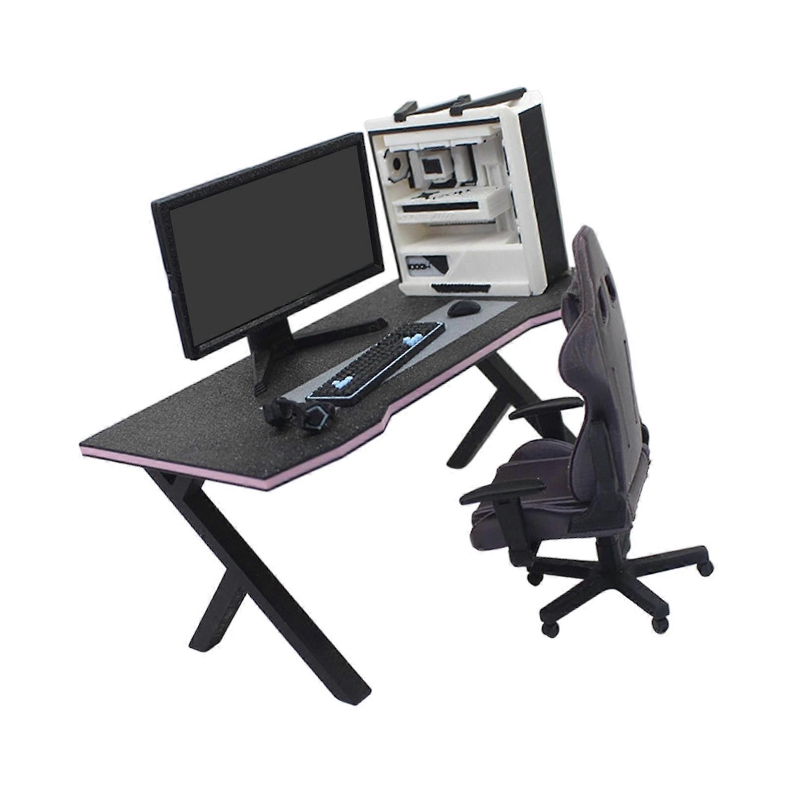 Miniature Office Furniture Set With Adjustable Layouts Perfect For Model Building And Creative Setups Multicolor