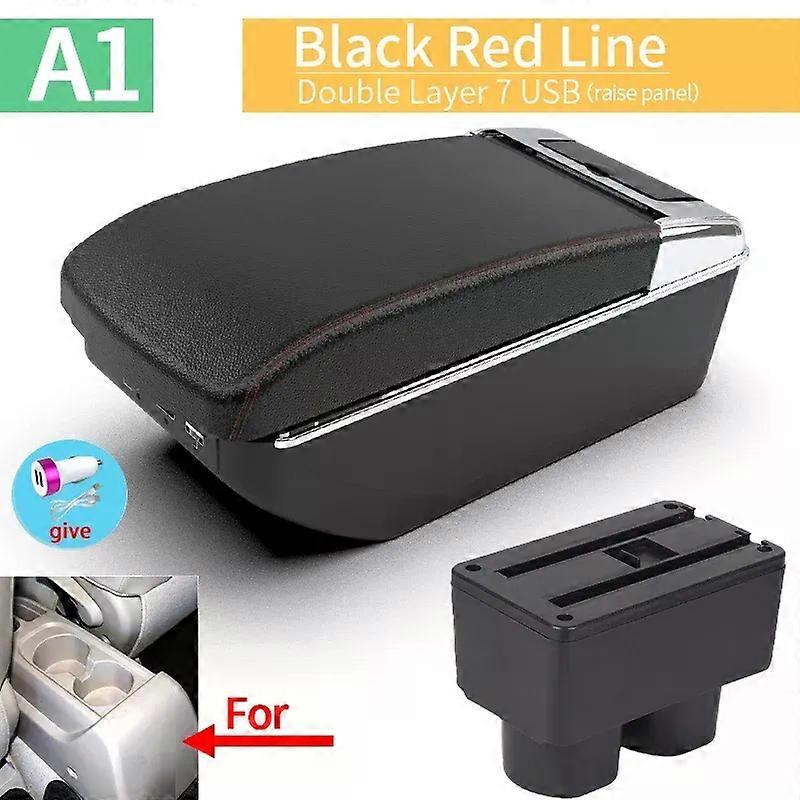 For Qichen D50 car center console modified multi-function armrest box double-layer storage space car supplies USB accessories