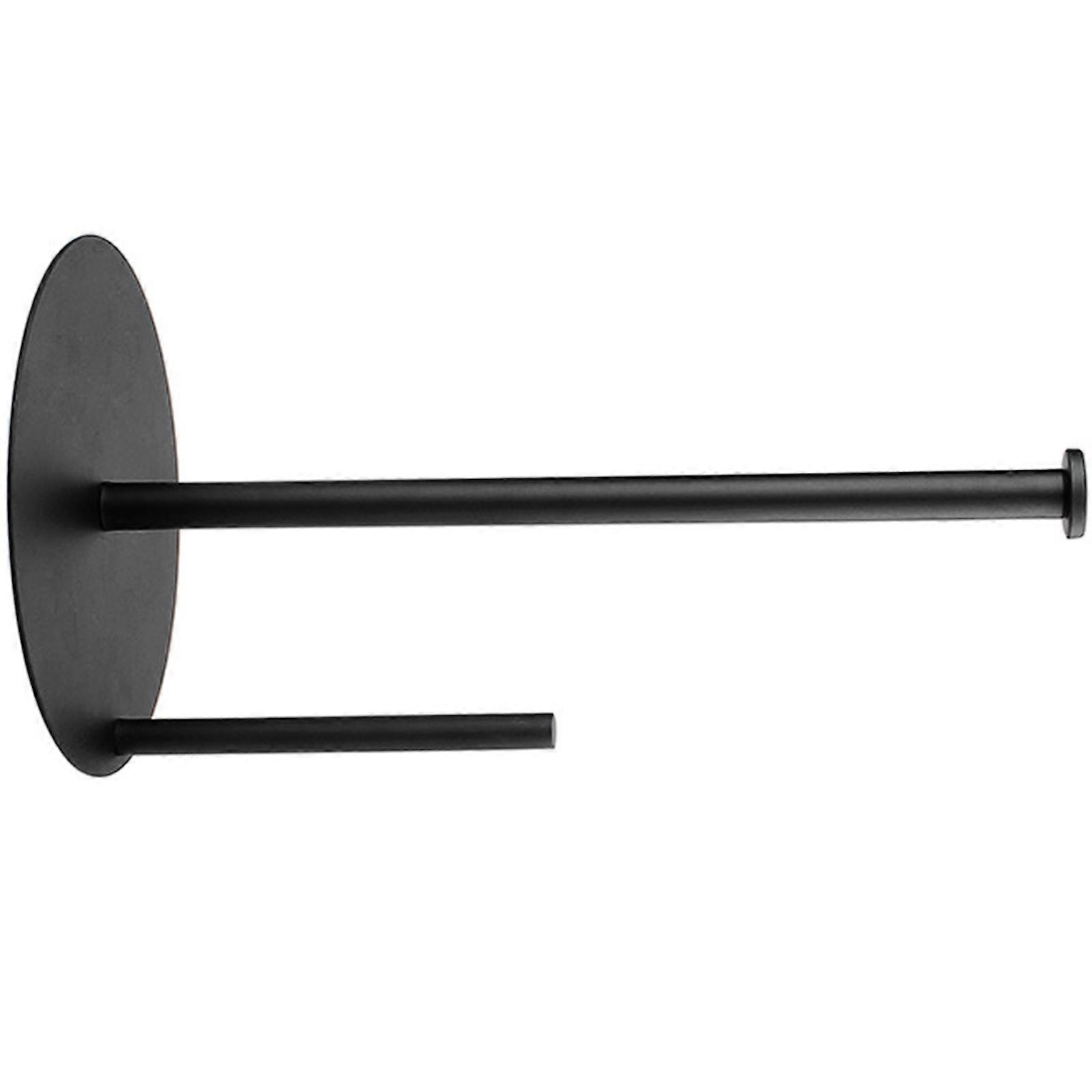 Multipurpose Elegant Black Paper Towel Holder with Weighted Base Home Accessory for Stability and Easy Portability Multicolor