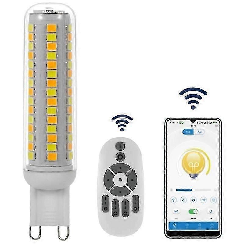 G9 LED Light Bulb 550-650LM Smart Lamp Bulb No Flicker Dimmable Lights with Remote Controller