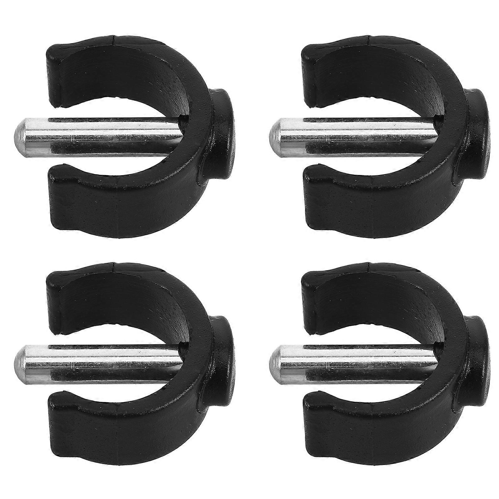 C Clamp Set for Elderly Walking Aids 4 Pcs Black Abs Adjustable Secure Buckle Handle Clips