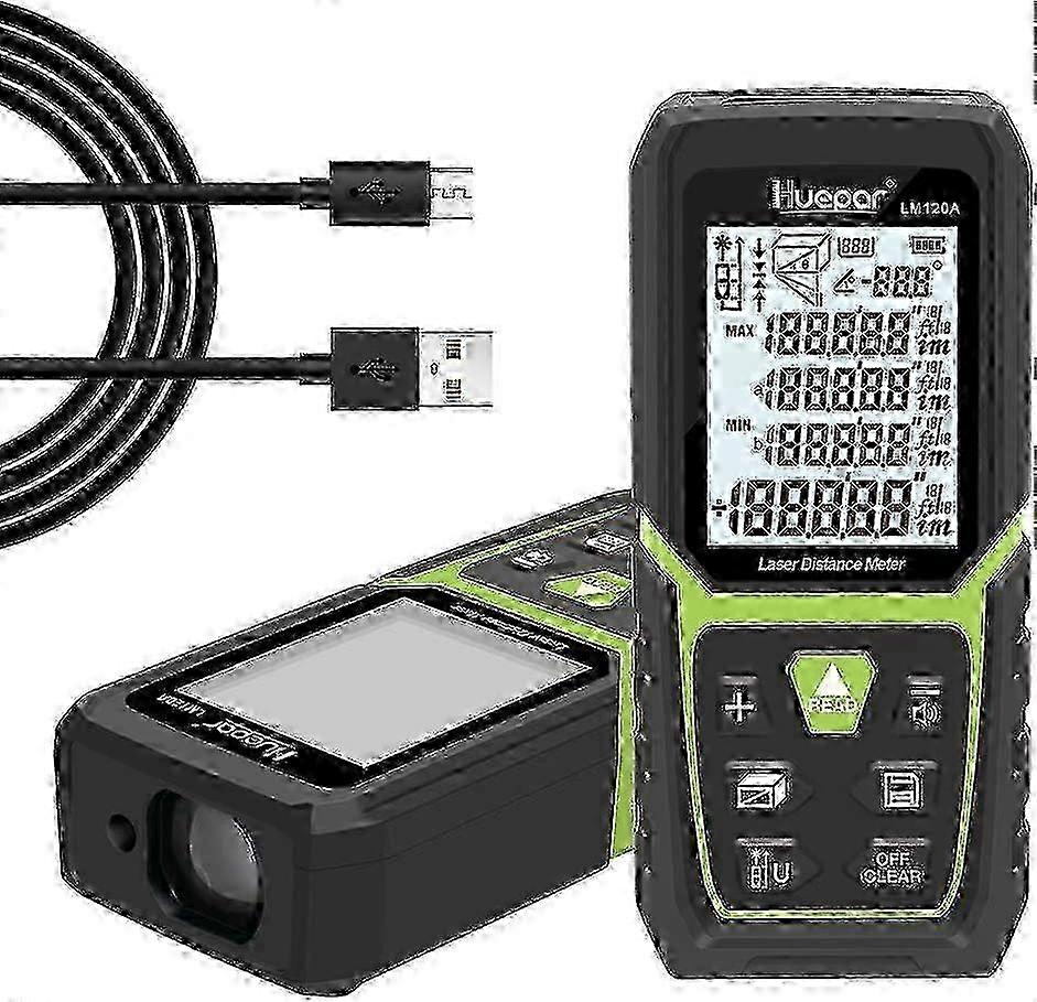 e High Accuracy 120m Laser Range Finder With Li-ion Battery And Electronic Angle Sensor, Backlit Lcd Display, Multiple Measurement Modes