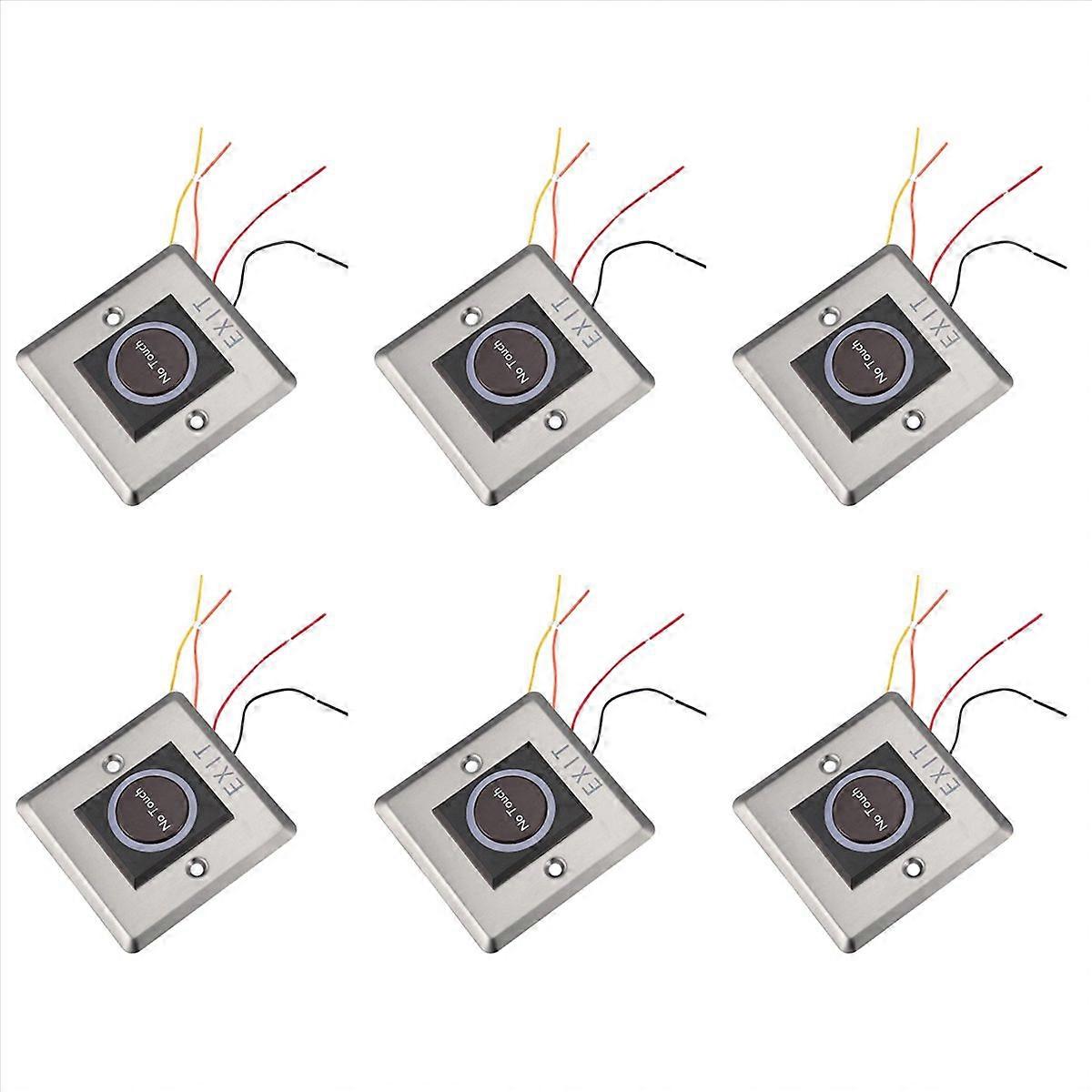6X Infrared Sensor Switch No Contact Contactless Switches Door Release Exit Button with LED Indicati